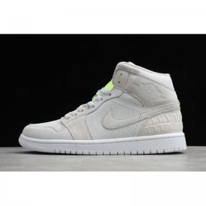 2020 Latest Air Jordan 1 Mid Vast Grey/Ghost Green-White CV3018-