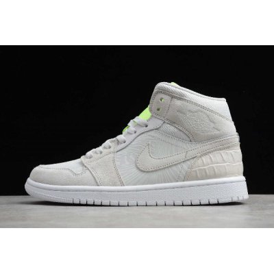 2020 Latest Air Jordan 1 Mid Vast Grey/Ghost Green-White CV3018-