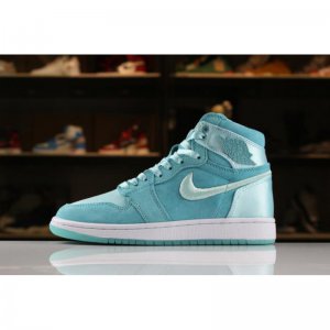 Women's Air Jordan 1 Retro High SOH Light Aqua/White-Metallic Go