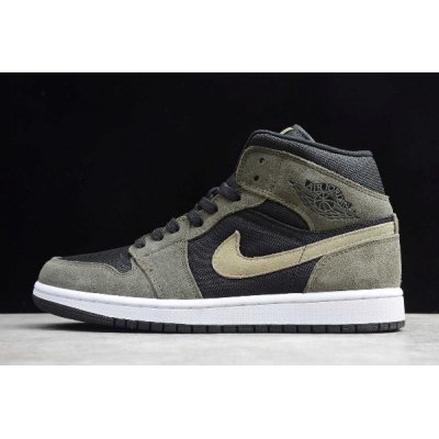 2020 Air Jordan 1 Mid Military Olive Green BQ6472-030