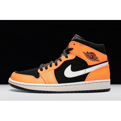 Air Jordan 1 Mid Orange/Black-White 554724-062