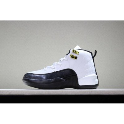 Kid's Air Jordan 12 "Taxi" White/Black-Taxi