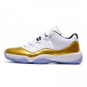 Air Jordan 11 Low "Closing Ceremony" White/Metallic Gold Coin-Bl