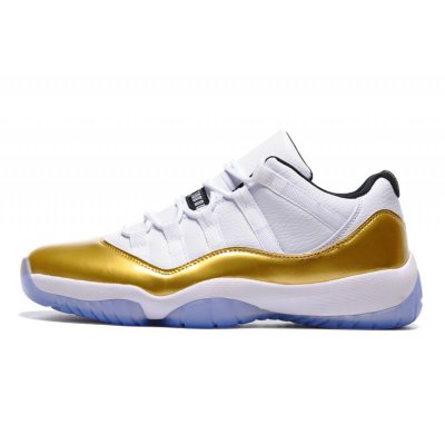 Air Jordan 11 Low "Closing Ceremony" White/Metallic Gold Coin-Bl