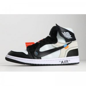 Off-White x Nike Air Jordan 1 Black/White AA3834-102 Free Shippi