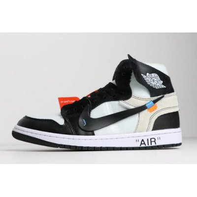 Off-White x Nike Air Jordan 1 Black/White AA3834-102 Free Shippi