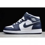 2019 Air Jordan 1 Mid "Obsidian" White/Obsidian-Metallic Gold 55