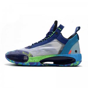 2020 Air Jordan 34 Low "Multi" Regency Purple/Rage Green/Persian