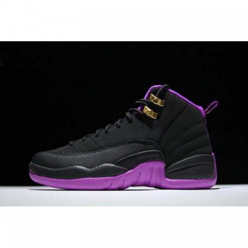 Air Jordan 12 GS "Hyper Violet" Black/Metallic Gold Star-Hyper V