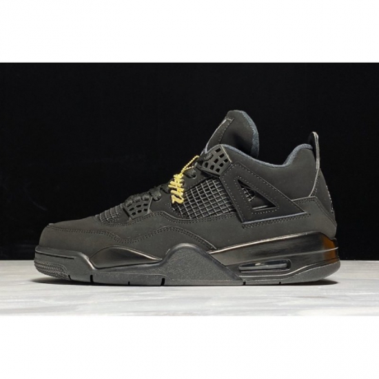 2020 Air Jordan 4 Retro "Black Cat" Black/Black-Light Graphite C - Click Image to Close