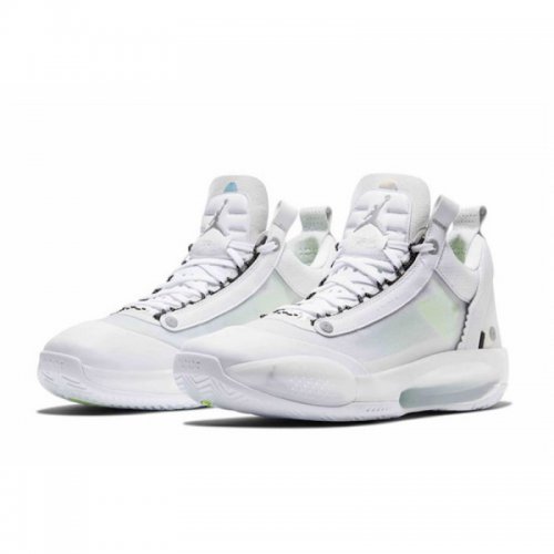 2020 Air Jordan 34 Low "Crispy" White/Metallic Silver-Pure Plati