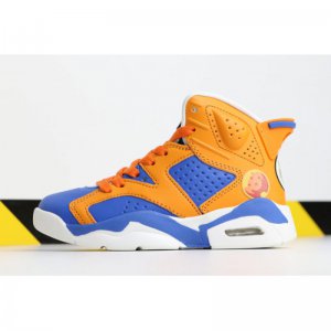 Kid's Air Jordan 6 "Dragon Ball" Blue/Orange-White For Sale