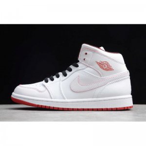 2020 Air Jordan 1 Retro Mid White/Gym Red-Black 554724-103