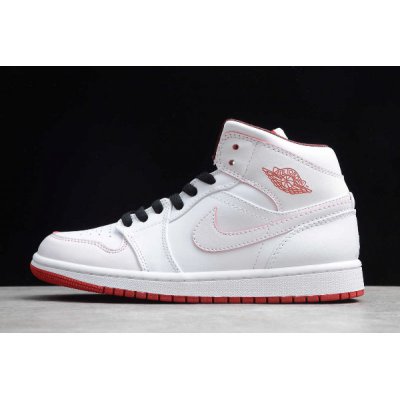 2020 Air Jordan 1 Retro Mid White/Gym Red-Black 554724-103
