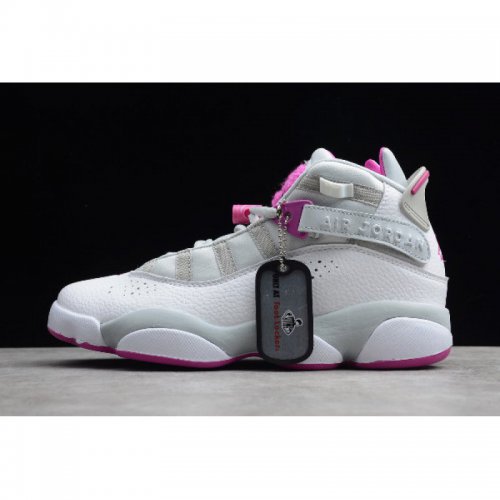 2019 Air Jordan 6 Rings GG Pure Platinum/Fuchsia Blast 323399-01