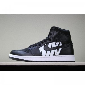 Off-White x Air Jordan 1 "Nike Swoosh" Black/White Men's Size 55